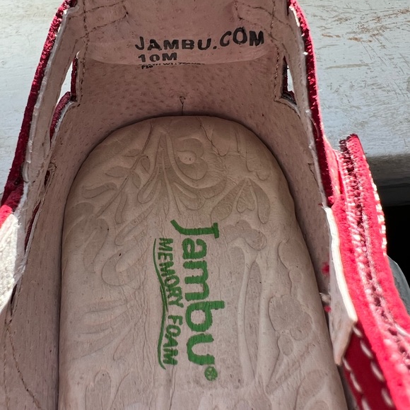NWOB Jambu Abby Cut-Out Mary Jane Womens Red Memory Foam Footbed Size 10M - Picture 6 of 6
